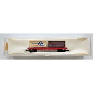 Model Power 7022 N Great Northern Scale Flat Car W/ 2 Cargo U105-17